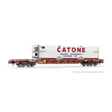 FS, Containerwagen Sgnss, braun, beladen mit CATONE-Kühlcontainer, EP. V-VI FS, Containerwagen Sgnss, braun, beladen mit CATONE-Kühlcontainer, EP. V-VI