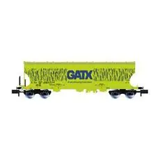 D-GATX, vierachsiger runder Hopper-Kombi, neongrüne Getreidelackierung, großes GATX-Logo ep.VI D-GATX, vierachsiger runder Hopper-Kombi, neongrüne Getreidelackierung, großes GATX-Logo ep.VI