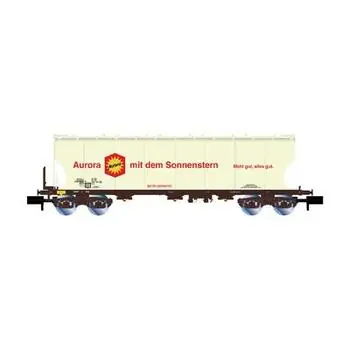 DB, 4-achs. Schwenkdachwagen mit gewölbten Silowänden