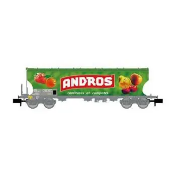 SNCF, vierachsiger rundseitiger Hopper-Wagen, Andros, grüne Lackierung, ep. V