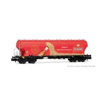 FS, vierachsiger rundflügeliger Hopper-Wagen Peroni rot, ep. VI