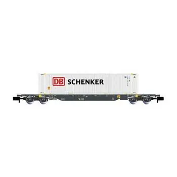 4-Achs-Containerwagen Sgnss, grau, beladen mit 45-Fuß-Container DB Schenker, weiß, ep. VI