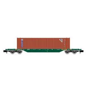 CEMAT, vierachsiger Containerwagen Sgnss, mit 1 x 45-Container CRONOSE