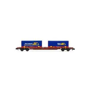 FS Containerwaggon Sgnss, Braun, mit 2x 22-Kohlecontainer Dani Transporti