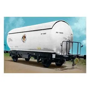 RENFE, 2-tlg. Set 2-achs. Kesselwagen Uhs, weiß/schwarz, Butano S.A