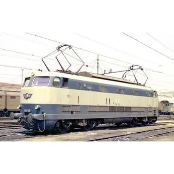 E444 1. Serie, ursprüng. Lackierung ohne roten Streifen, Metallstr., braune Drehgestelle, Ep. IV