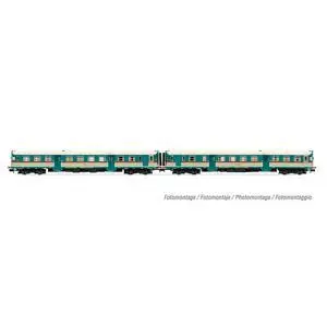 RENFE, 2-tlg. Dieseltriebwagen ALn 668 Serie 1900, FS-Lackierung, gewölbte Stirnfenster