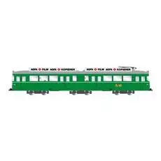 Basel, Duewag-Straßenbahn, grün mit Werbung Ep. IV- V Basel, Duewag-Straßenbahn, grün mit Werbung Ep. IV- V