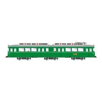 Basel, Duewag-Straßenbahn, grün mit Werbung Ep. IV-V, DCC-Sound