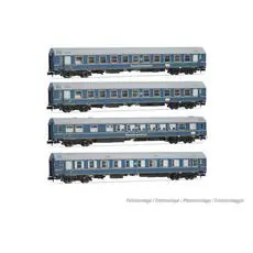 DR, 4-tlg. Set OSShD Typ B Reisezugwagen Touristen-express