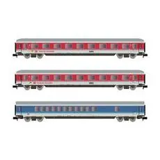 DB AG, 3-tlg. Set Reisezugwagen, Rollende Raststätte, Orientrot/Weiß