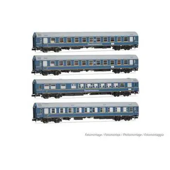 DR, 4-tlg. Set OSShD Typ B Reisezugwagen Touristen-express