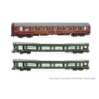 DR, 3-tlg. Set OSShD Typ B Reisezugwagen Spree-Alpen-Express