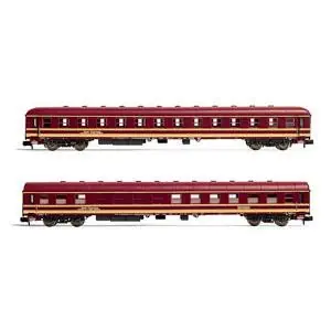 EuroExpress, 2-tlg. Set Reisezugwagen, rot