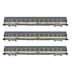 ALEX, 3-tlg. Set Reisezugwagen UIC-Z München - Regensburg, Grau/Weiß
