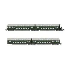 DR, vierteiliger Doppeldeckerwagen DBv, dunkelgrün, DEUTSCHE REICHSBAHN, Ep. III DR, vierteiliger Doppeldeckerwagen DBv, dunkelgrün, DEUTSCHE REICHSBAHN, Ep. III