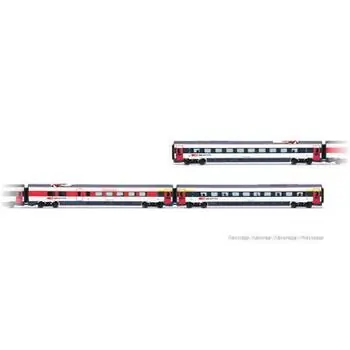 SBB, ETR 610 1. Serie, ICN-Lackierung mit roten Türen, 3er-Zwischenset, Ep. VI