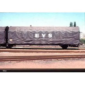 SNCF, 3-achs. Schiebeplanenwagen Lails, Blau, EVS