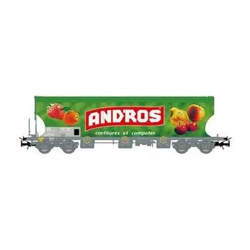 SNCF, vierachsiger Hopperwagen ANDROS zum Transport von Zucker, Grün, Ep. IV
