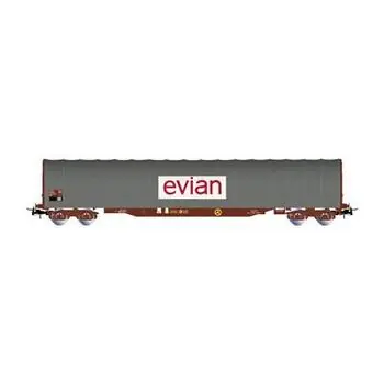 SNCF, vierachsiger Planenwagen Rils Typ, EVIAN, grau, Ep. IV-V