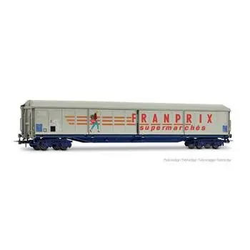 SNCF, vierachsiger Schiebewandwagen Habis FRANPRIX, beige Lackierung, Ep. IV