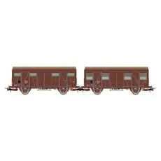 SNCF, zweiteilige Gs-Kombis, braun, eine mit rotenhinteren Lichtern, Ep. IV SNCF, zweiteilige Gs-Kombis, braun, eine mit rotenhinteren Lichtern, Ep. IV
