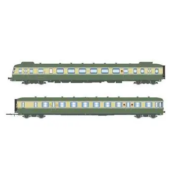 SNCF, 2-tlg. Dieseltriebwagen RGP II X 2719 mit Beiwagen XRAB 7708