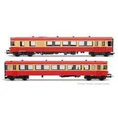 SNCF, 2er-Set, Dieseltriebwagen X 4300, rot/cremefarben, großes SNCF-Logo, Ep. IV