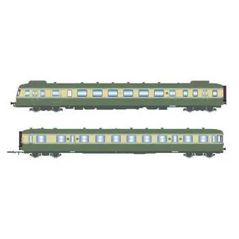SNCF, 2-tlg. Dieseltriebwagen RGP II X 2712 mit Beiwagen XR 7714, mit Digital-Sound