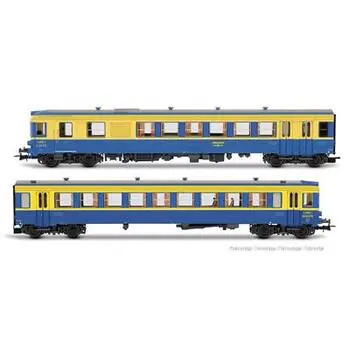 SNCF, 2er-Set, Dieseltriebwagen X 94630 Cannes-Ranguin, blau/gelbe Lackierung, Ep. IV