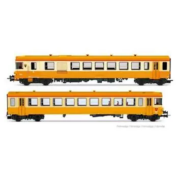 SNCF, 2er-Set, Dieseltriebwagen X 4790, orange/grau, Ep. IV