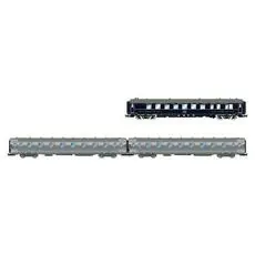 SNCF, 3er-Set-Pack Sud Express, Set 1/2, CIWL Restaurantwagen + 2 x DEV Inox kurz, Folge III/IV