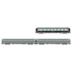 SNCF, 3er-Set Sud Express, Set 2/2, CIWL Salonwagen + 2 x DEV Inox kurz, Folge III/IV
