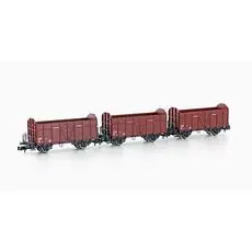 3er Set offene Güterwagen Fbkk SBB, Ep.IV