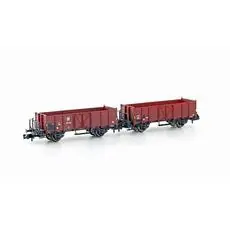 2er Set offene Güterwagen L6 SBB, Ep.III, Holz-Ausführung