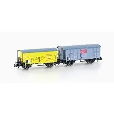 2er Set gedeckte Güterwagen K2 + K3 SBB, EP.II