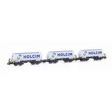 3er Set Zementsilowagen Uacs Holcim, Ep.VI, neuesLogo