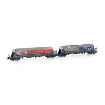 2er Set Silowagen Taggnpps SBB Cargo, Ep.VI, gealtert