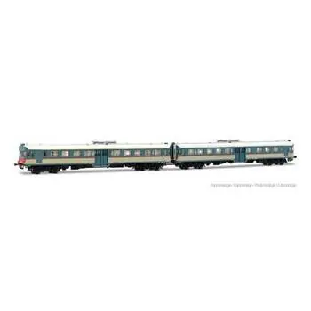 FS, 2er-Set, ALn 668 1200 (1 Doppeltür, Auspuffanlagen), Originallackierung, flache Fenster, Ep