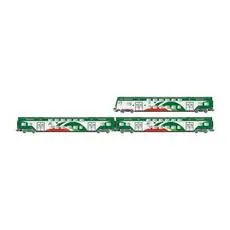 Trenitalia Tper, 3er-Set, Vivalto-Wagen (1 mit Fahrerkabine) FER-Lackierung, Rippendach, Ep. VI Trenitalia Tper, 3er-Set, Vivalto-Wagen (1 mit Fahrerkabine) FER-Lackierung, Rippendach, Ep. VI