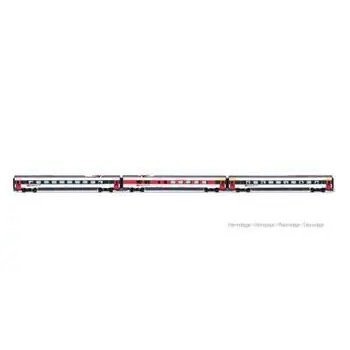 SBB, ETR 610 1. Serie, ICN-Lackierung mit roten Türen, 3er-Zwischenset, Ep. VI