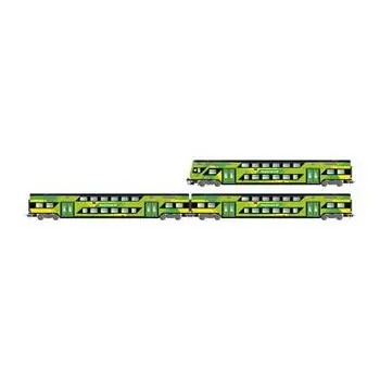 FS Trenitalia, 3er-Set, Vivalto-Wagen (1 mit Führerstand + 2 Interm), neue Regionale-Lackierung