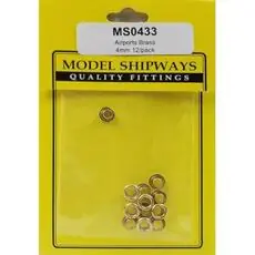 Messing-Ösen, 4 mm, 12 Stück
