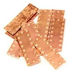 Kupferplatten, 6 x 12 mm, 50 Stück