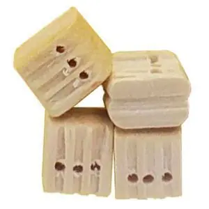 Blöcke, dreifach, Buchsbaum, 5 mm, 150 Stück