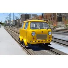 FS, Draisina Fiat 500 mit rechteckigem Grill, gelb, DCC-Decoder