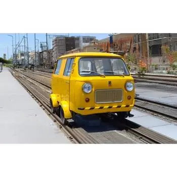 FS, Draisina Fiat 500 mit rechteckigem Grill, gelb, DCC-Decoder