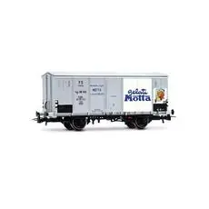 FS, zweiachsiger Kühlwagen Hgb, Metallkarosserie,silberner Gelati Motta, Ep. III FS, zweiachsiger Kühlwagen Hgb, Metallkarosserie,silberner Gelati Motta, Ep. III