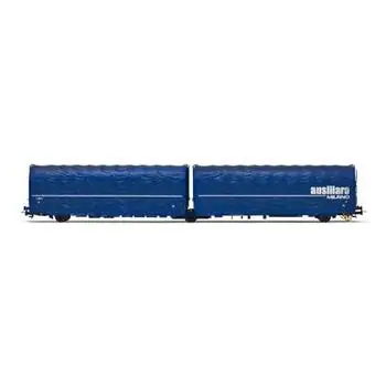 FS, 3-achsiger Planen-Gelenkwagen Typ Lails 23 83420 7850-4, AUSILIARE MILANO, ep. IV-V