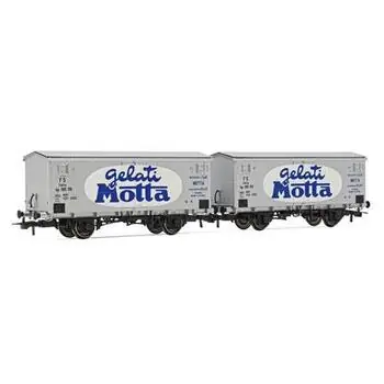 FS, 2-tlg Set 2-achs. Kühlwagen Hgb, UK-Fahrzeugbegrenzungslinie